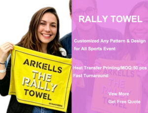 rally towel custom printed microfiber towel for sports events