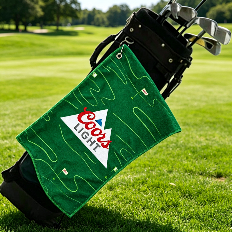 Custom Microfiber Terry Golf Towel 40*60cm Double sided Print personalized golf towel with carabiner custom microfiber terry golf towel 40*60cm double sided print personalized golf towel with carabiner