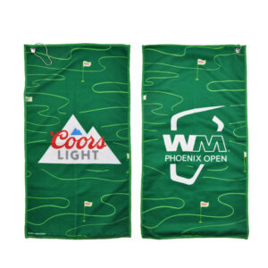 custom microfiber terry golf towel 40*60cm double sided print personalized golf towel with carabiner